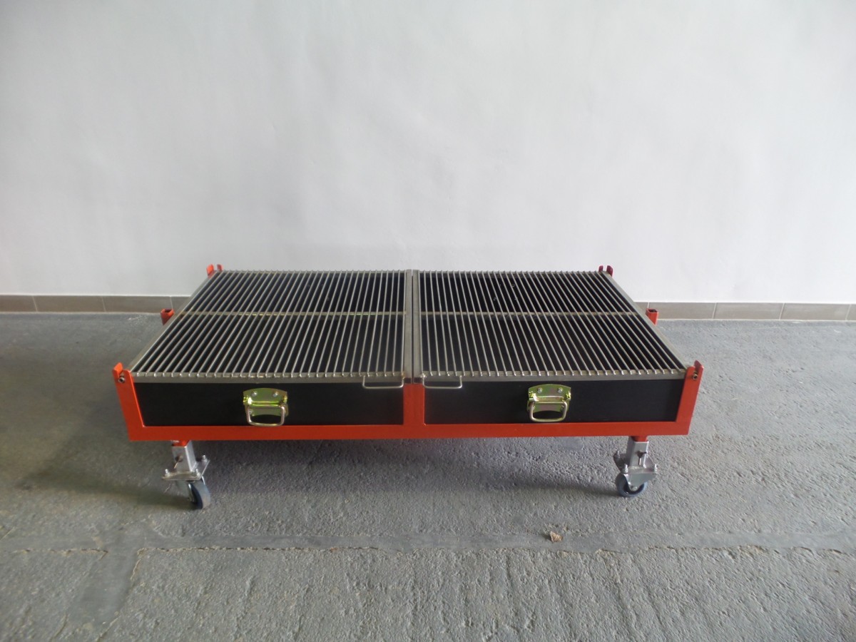 Edelstahl Holzkohlegrill Profi Grill Verein Catering Gastronomie 810mm online kaufen
