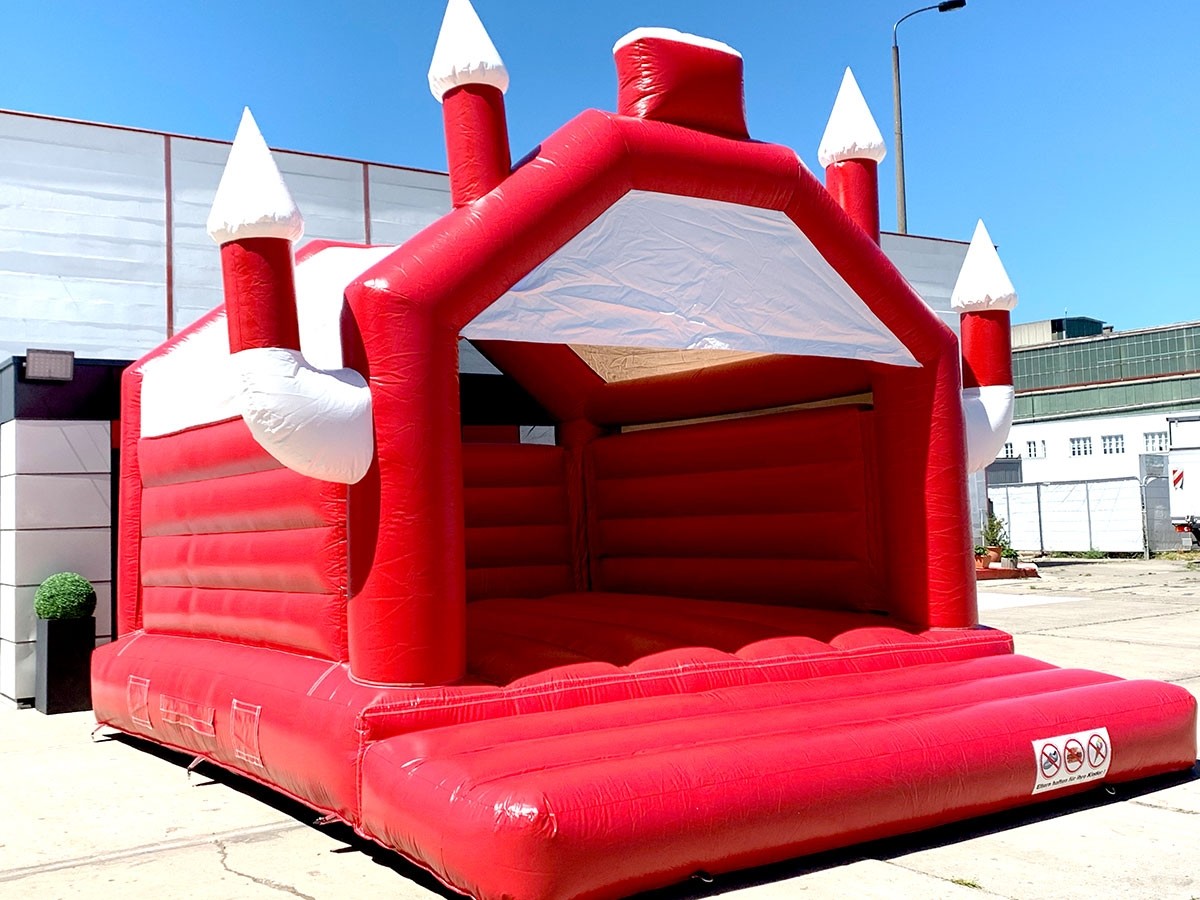 HÜPFBURG Camelot rot/weiß kaufen - HERSTELLER und Verkauf 5m x 6m