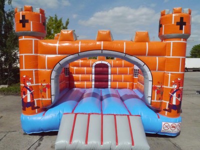 Hüpfburg Big Ritterburg orange kaufen